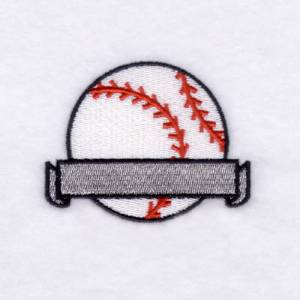 Picture of Baseball or Softball Banner Name Drop #2 Machine Embroidery Design