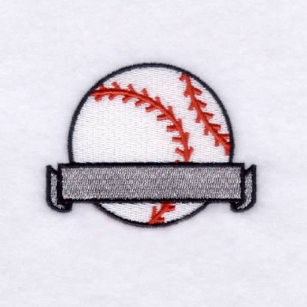 Picture of Baseball or Softball Banner Name Drop #2 Machine Embroidery Design