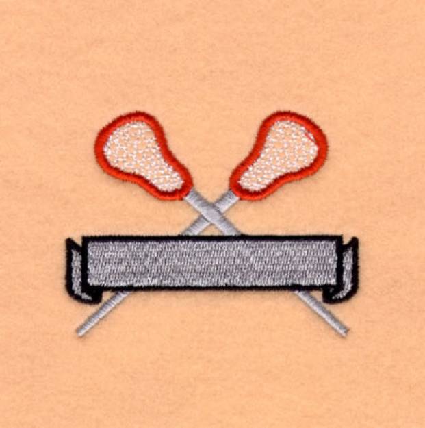 Picture of Lacrosse Banner Name Drop #2 Machine Embroidery Design