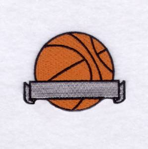 Picture of Basketball Banner Name Drop #2 Machine Embroidery Design