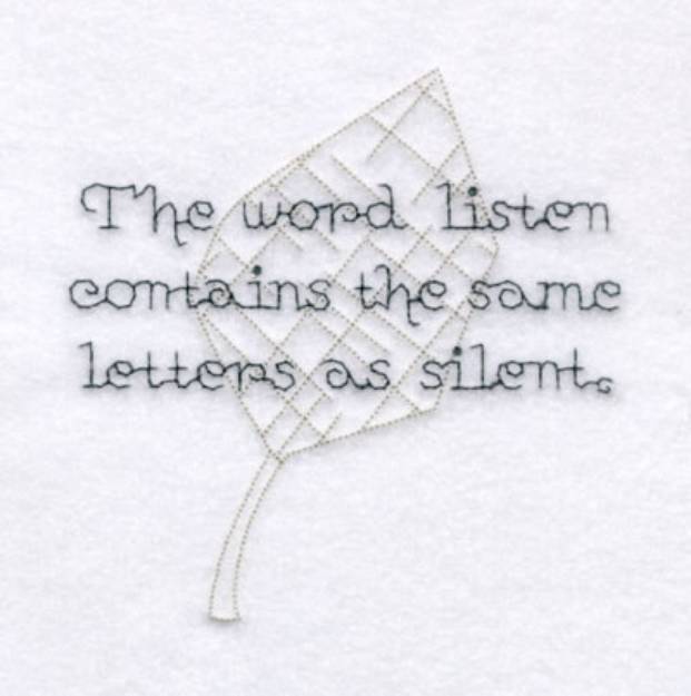 Picture of Silent Saying Machine Embroidery Design