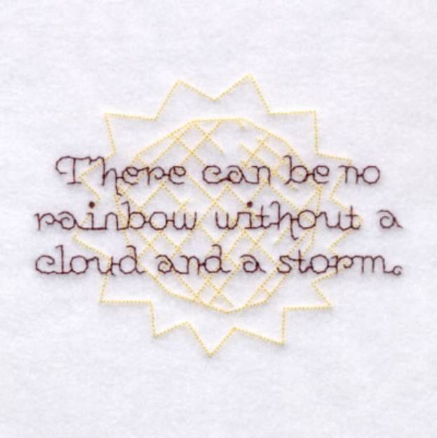 Picture of Cloud Saying Machine Embroidery Design