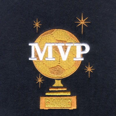 Soccer MVP Trophy Machine Embroidery Design