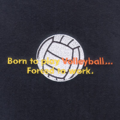 Born to play Volleyball… Machine Embroidery Design
