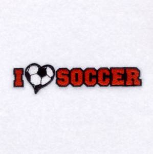 Picture of I Love Soccer Machine Embroidery Design