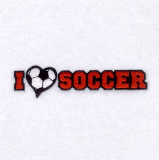 Picture of I Love Soccer Machine Embroidery Design