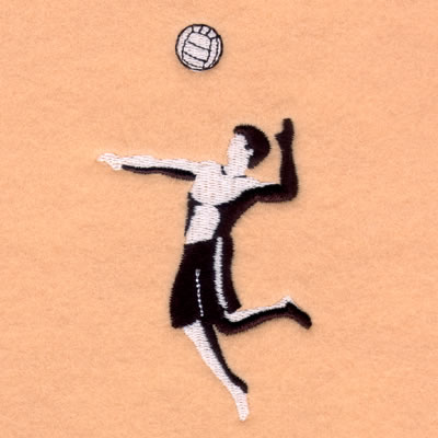 Volleyball Player #1 Machine Embroidery Design