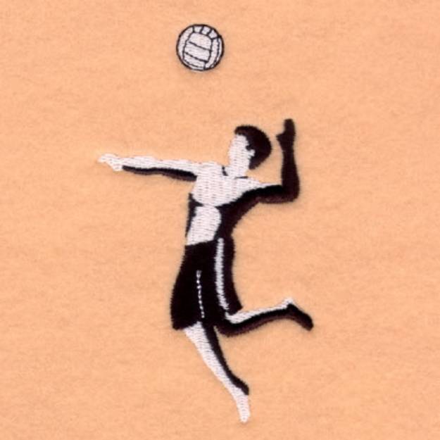 Picture of Volleyball Player #1 Machine Embroidery Design