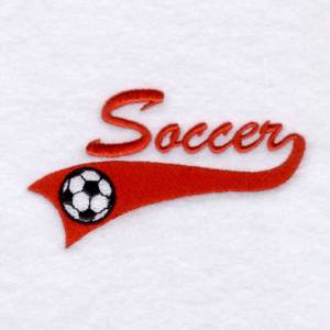 Picture of Soccer Script Tail Machine Embroidery Design