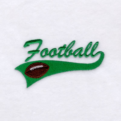 Football Script Tail Machine Embroidery Design