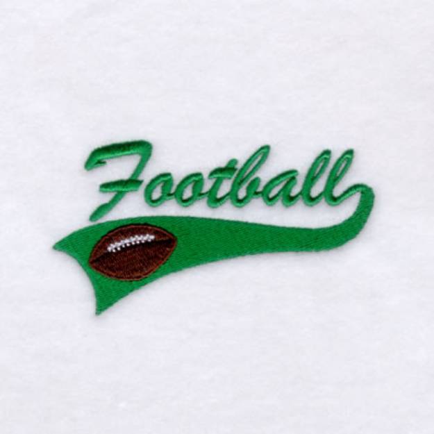 Picture of Football Script Tail Machine Embroidery Design