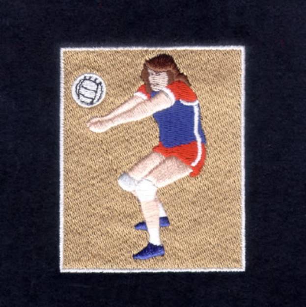 Picture of Volleyball Sports Card Machine Embroidery Design