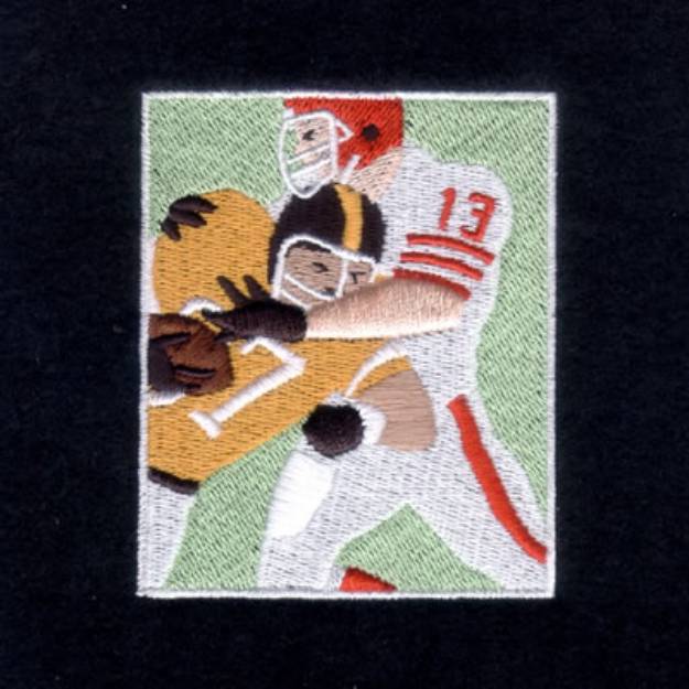 Picture of Football Sports Card Machine Embroidery Design