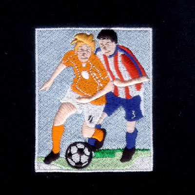 Soccer Sports Card Machine Embroidery Design