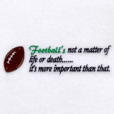 Footballs More Important! Machine Embroidery Design