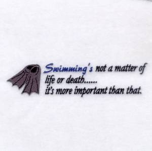 Picture of Swimmings More Important! Machine Embroidery Design