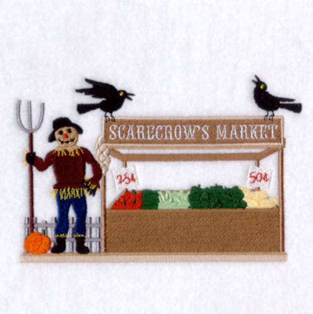 Picture of Scarecrows Market Machine Embroidery Design