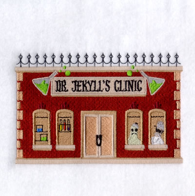 Dr. Jekylls Clinic Machine Embroidery Design