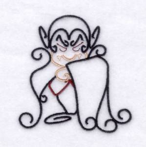 Picture of Dracula Swirls Machine Embroidery Design