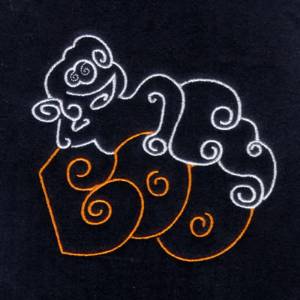 Picture of Ghostly Boo Swirls Machine Embroidery Design