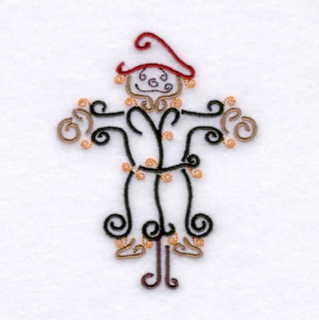 Picture of Scarecrow Swirls Machine Embroidery Design