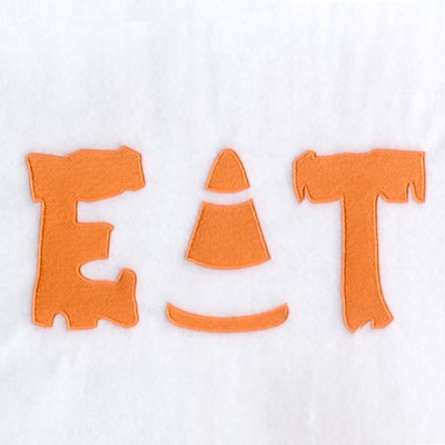 Eat Text Machine Embroidery Design