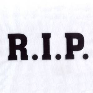 Picture of R.I.P. Text Machine Embroidery Design