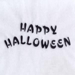 Picture of Happy Halloween Text Machine Embroidery Design