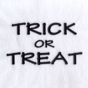Picture of Trick or Treat Text Machine Embroidery Design