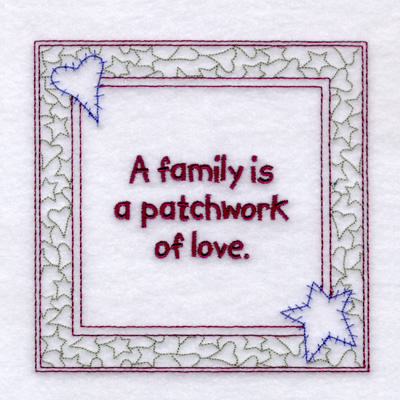 Family Saying Machine Embroidery Design