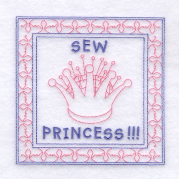 Picture of Princess Saying Machine Embroidery Design