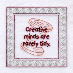 Picture of Creative Minds Saying Machine Embroidery Design