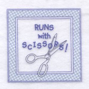Picture of Scissors Saying Machine Embroidery Design