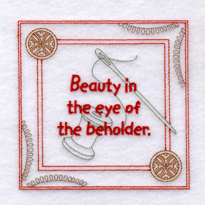 Beauty Saying Machine Embroidery Design