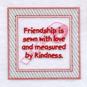 Picture of Friendship Saying Machine Embroidery Design