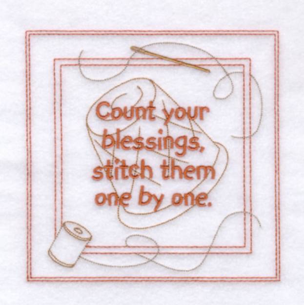 Picture of Blessings Saying Machine Embroidery Design