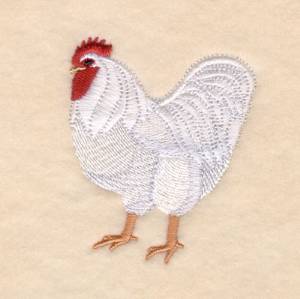 Picture of White Orpington Rooster Machine Embroidery Design