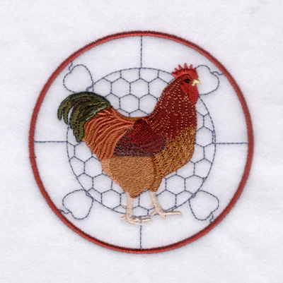 New Hampshire Red Machine Embroidery Design