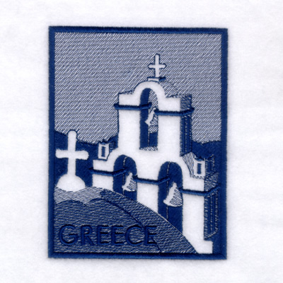 Greece Toile Machine Embroidery Design