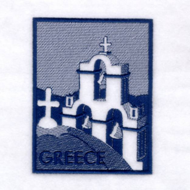 Picture of Greece Toile Machine Embroidery Design