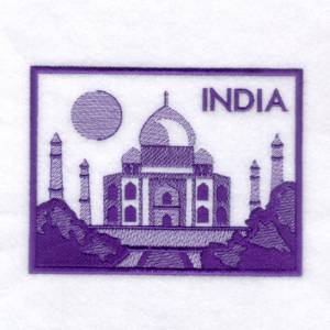 Picture of India Toile Machine Embroidery Design