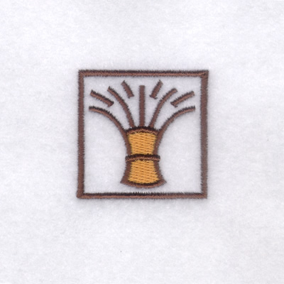 Grain Icon Machine Embroidery Design