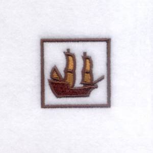 Picture of Pilgrim Ship Icon Machine Embroidery Design
