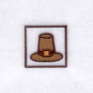 Picture of Pilgrim Hat Icon Machine Embroidery Design