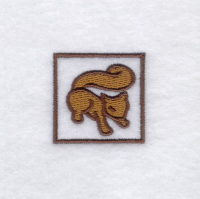 Squirrel Icon Machine Embroidery Design