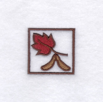 Maple Leaf Icon Machine Embroidery Design