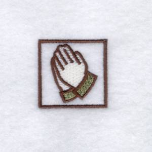 Picture of Hands in Prayer Icon Machine Embroidery Design