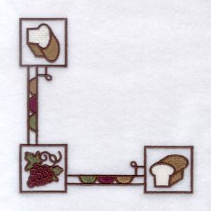 Picture of Grapes Corner Machine Embroidery Design