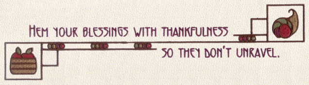 Blessings Thankfulness Machine Embroidery Design