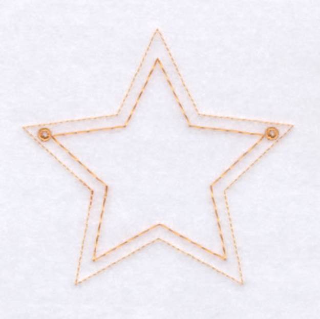 Picture of Christmas Star Garland Machine Embroidery Design